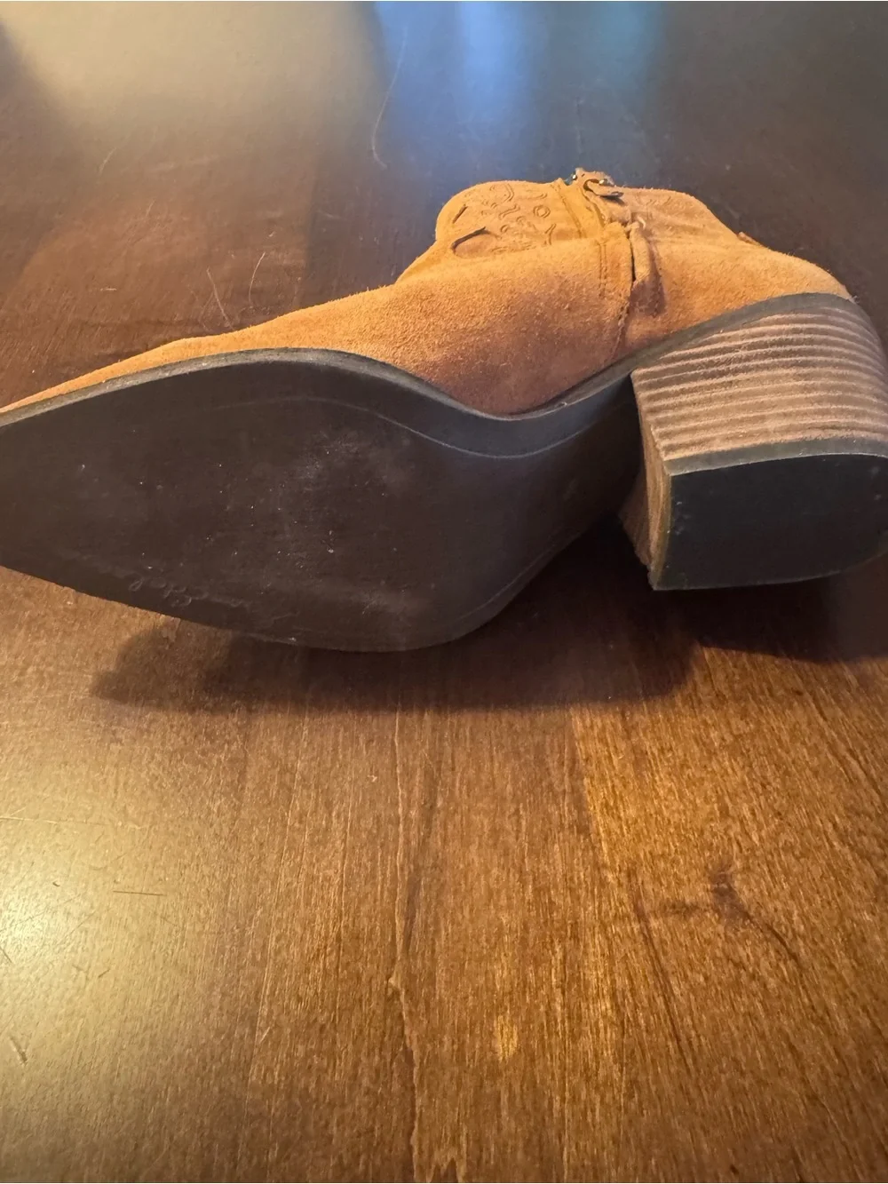 Sam Edelman Wilda 7.5 Suede Pointed Western Ankle Boot - Picture 6 of 7